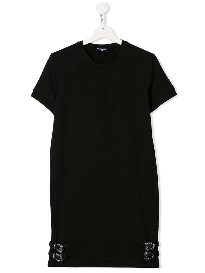 Dsquared2 Kids Buckle Detail Dress - Black