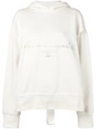 Mm6 Maison Margiela Printed Slit Hoodie - White