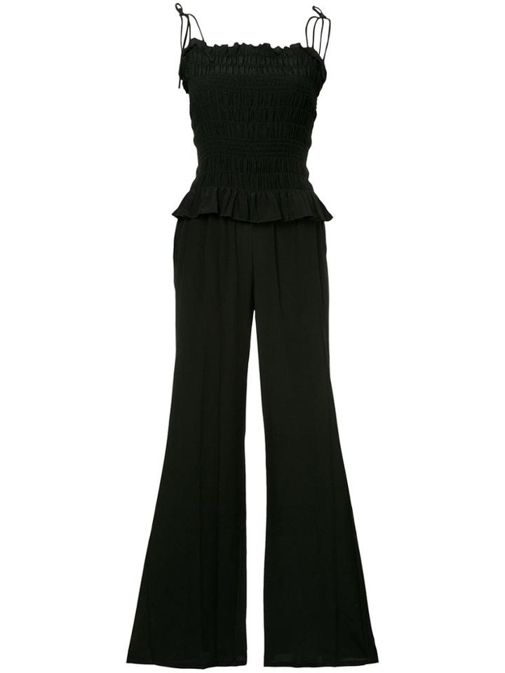 Tory Burch Smocked Jumpsuit - Black