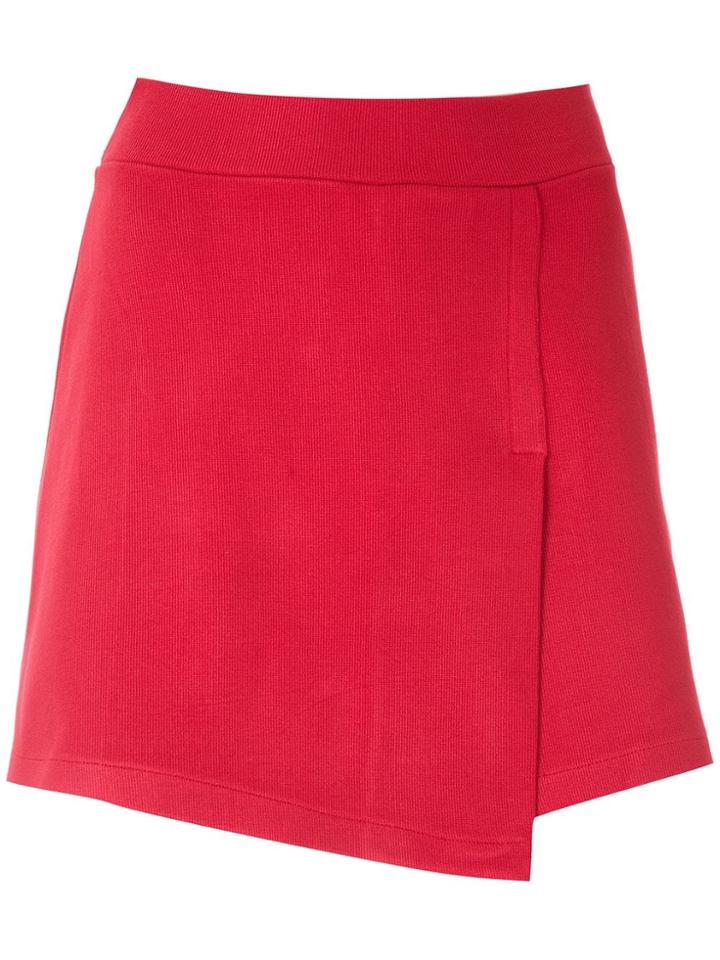 Magrella Wrap Mini Skirt - Red
