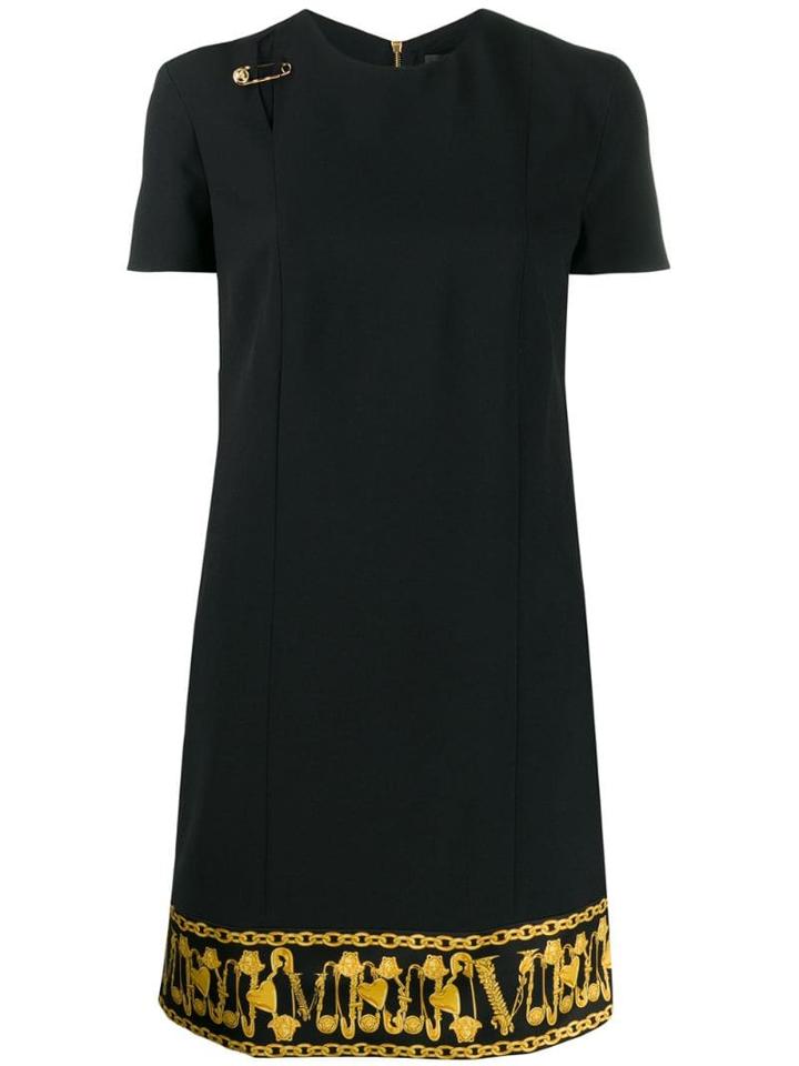 Versace Safety Pin Short Dress - Black