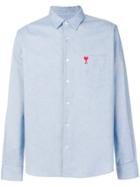 Ami Alexandre Mattiussi Classic Wide Fit Ami De Coeur Shirt - Blue