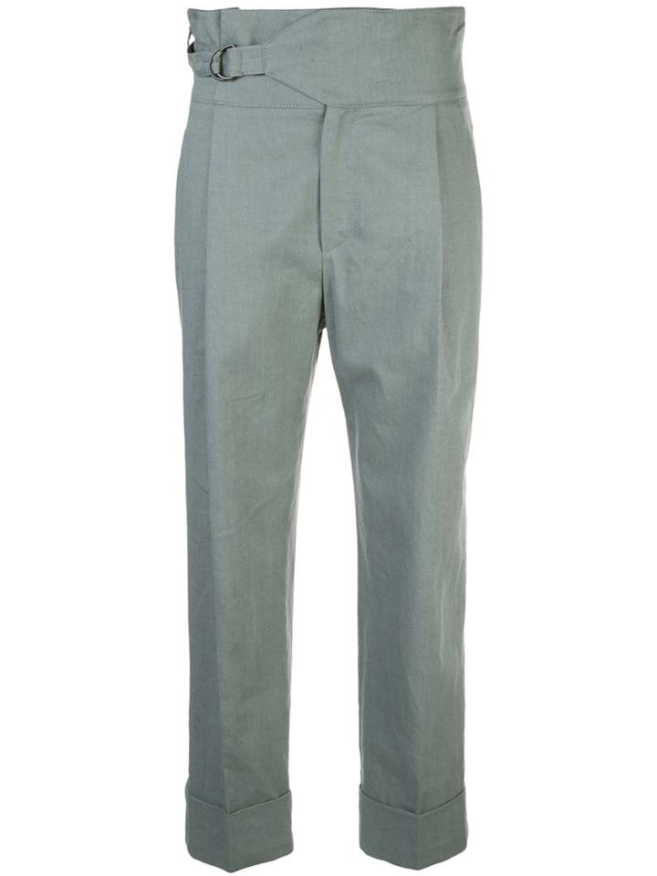 Brunello Cucinelli Belted Waist Trousers - Green