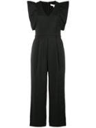 Tibi Stretch Faille Jumpsuit - Black