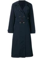 Max Mara Belted Double Breasted Trenchcoat - Blue
