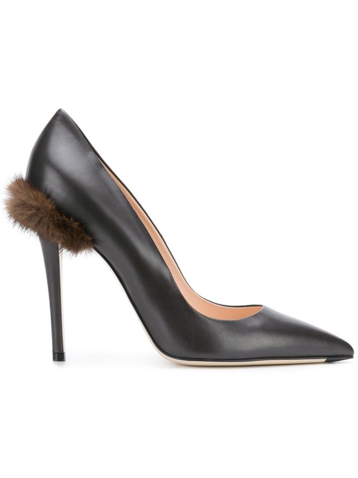 Fendi Fendi 8i6672a33q F13cz Mink Fur/leather/leather/leather - Black