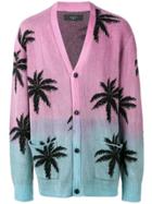 Amiri Palm Tree Cardigan - Pink