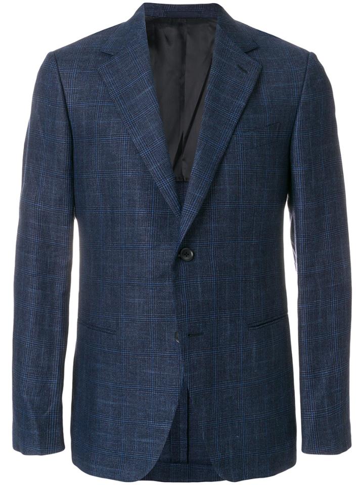 Caruso Classic Single-breasted Blazer - Blue