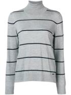 Fay Horizontal Stripe Sweater - Grey