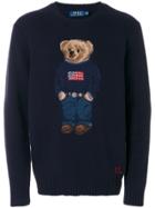 Polo Ralph Lauren Bear Embroidered Sweater - Blue