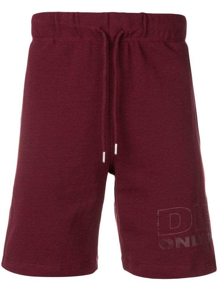 Diesel Side Logo Track Shorts - Red
