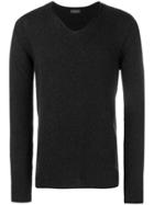 Roberto Collina V-neck Knit Sweater - Black