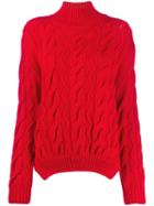 Simone Rocha Cable Knit Sweater - Red