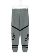 Philipp Plein Kids - Teen Save Jogging Trousers - Kids - Cotton - 14 Yrs, Grey