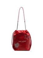 Saint Laurent Teddy Stud-embellished Shoulder Bag - Red