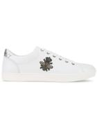 Dolce & Gabbana London Bee Embroidered Sneakers - White