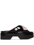 Simone Rocha Pearl-embellished Japanese Sandals - Black