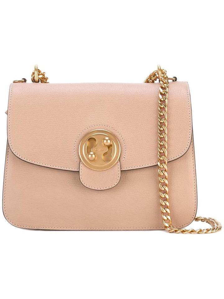 Chloé Mily Shoulder Bag, Women's, Nude/neutrals, Goat Skin/lamb Skin/calf Suede