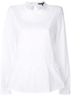 Luisa Cerano Peplum Shirt - White