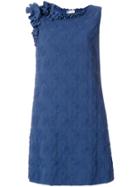 Lanvin Floral Cloqué Dress - Blue