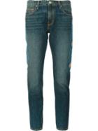 Sandrine Rose Embroidered Skinny Boyfriend Jeans, Women's, Size: 27, Blue, Cotton