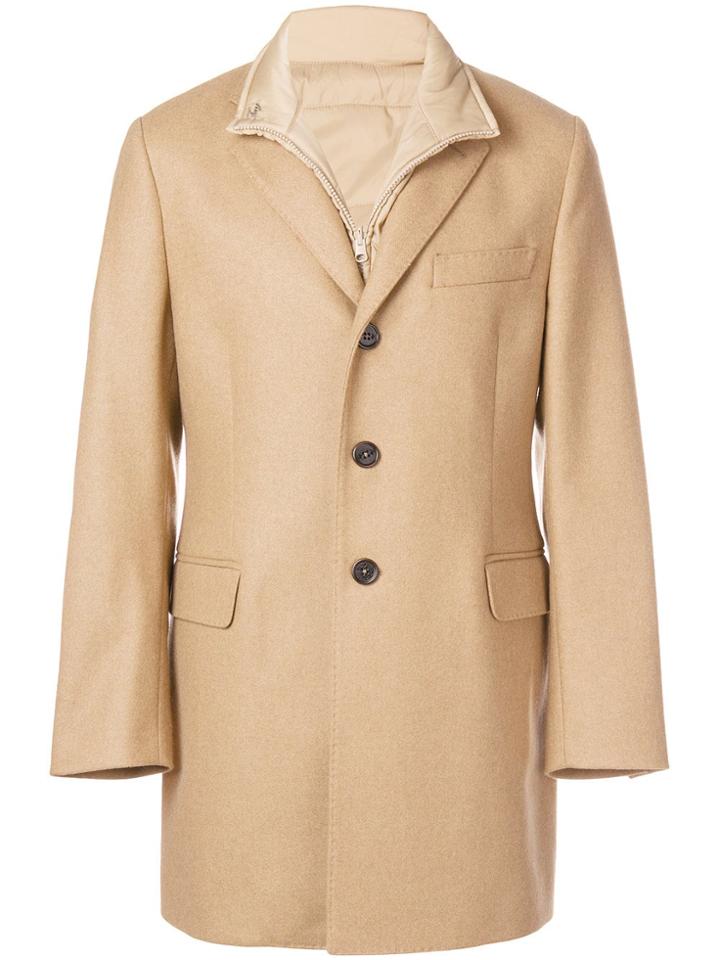 Fay Single Breasted Coat - Neutrals