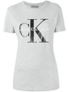 Calvin Klein Jeans Logo Print T-shirt, Women's, Size: Medium, Grey, Cotton
