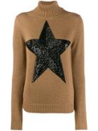 P.a.r.o.s.h. Embellished Star Jumper - Brown
