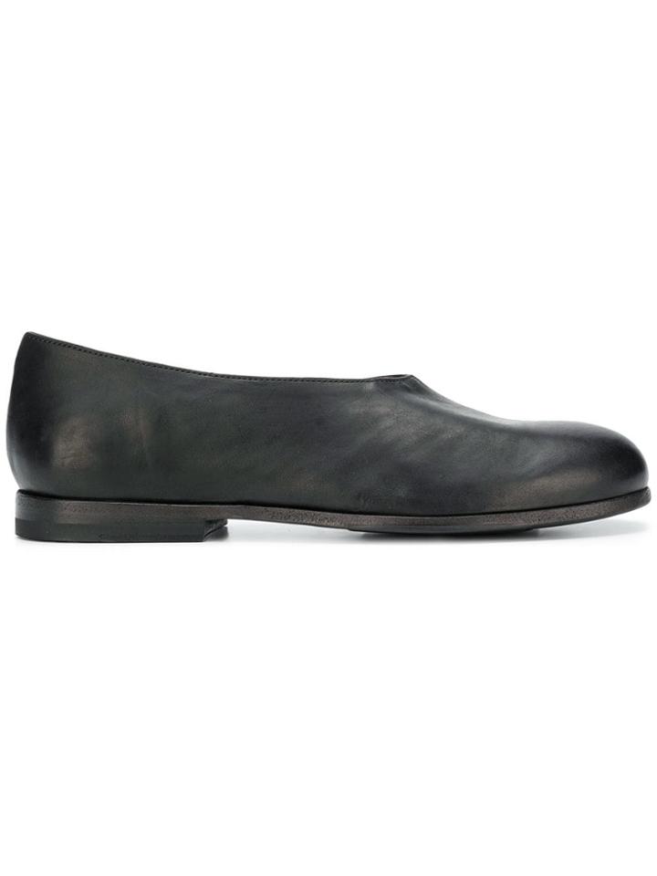 Measponte Round Toe Slippers - Black