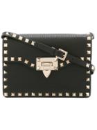 Valentino Valentino Garavani Rockstud Shoulder Bag, Women's, Black, Calf Leather/metal (other)
