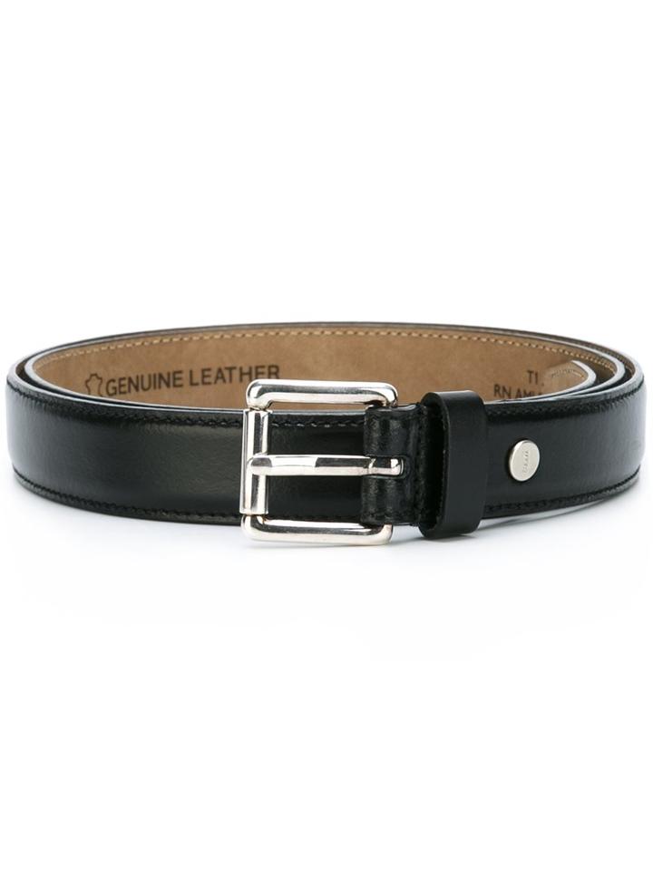 Ami Alexandre Mattiussi Classic Belt, Men's, Size: 110, Black, Calf Leather
