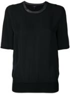 Theory Short Sleeve Blouse - Black