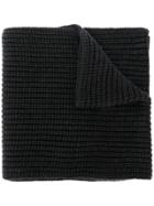 Iris Von Arnim Cashmere Rib Knit Scarf - Black