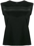 Diesel Sleeveless Top With Knitted Tape - Black