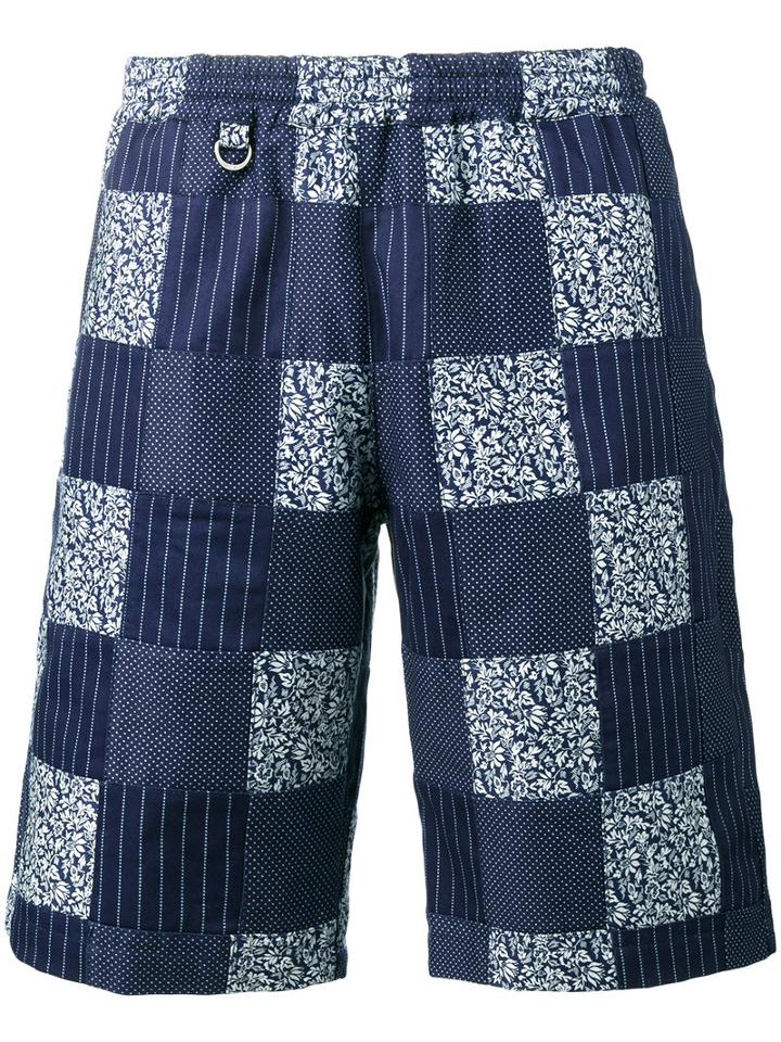 Sophnet. - Patchwork Easy Shorts - Men - Cotton - L, Blue, Cotton
