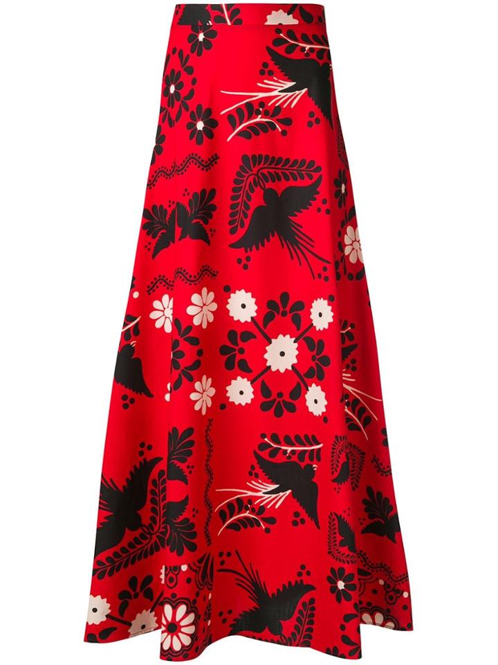 Red Valentino Printed Maxi Skirt