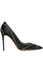 Aquazzura Satine Crystal 115 Pumps - Black