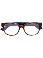 Gucci Eyewear Tortoiseshell Square Glasses - Blue