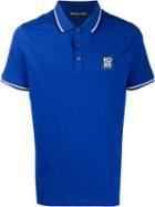Michael Kors Striped Trim Polo Shirt - Blue