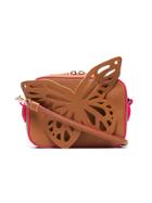 Sophia Webster Brown Flossy Butterfly Leather Camera Bag