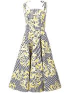 Christian Siriano Gingham Full Skirt Dress - Black