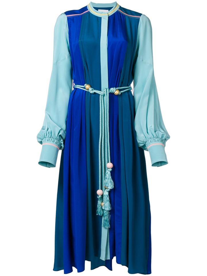 Peter Pilotto Panelled Shirt Dress - Blue