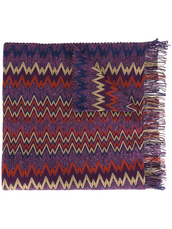 Missoni Zig-zag Knit Scarf, Men's, Acrylic/nylon/mohair/wool