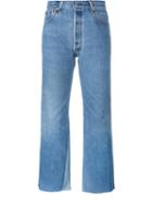 Re/done 'leandra' Jeans, Women's, Size: 29, Blue, Cotton/leather