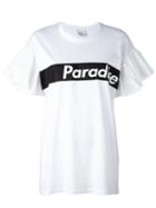 Brognano Frill Detail Striped T-shirt, Women's, Size: 46, White, Cotton/polyester
