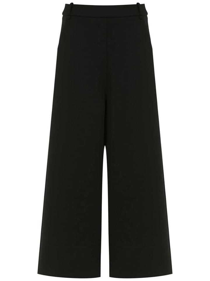 Gloria Coelho Cropped Wide-leg Pants - Black