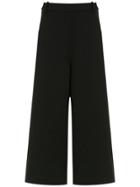 Gloria Coelho Cropped Wide-leg Pants - Black