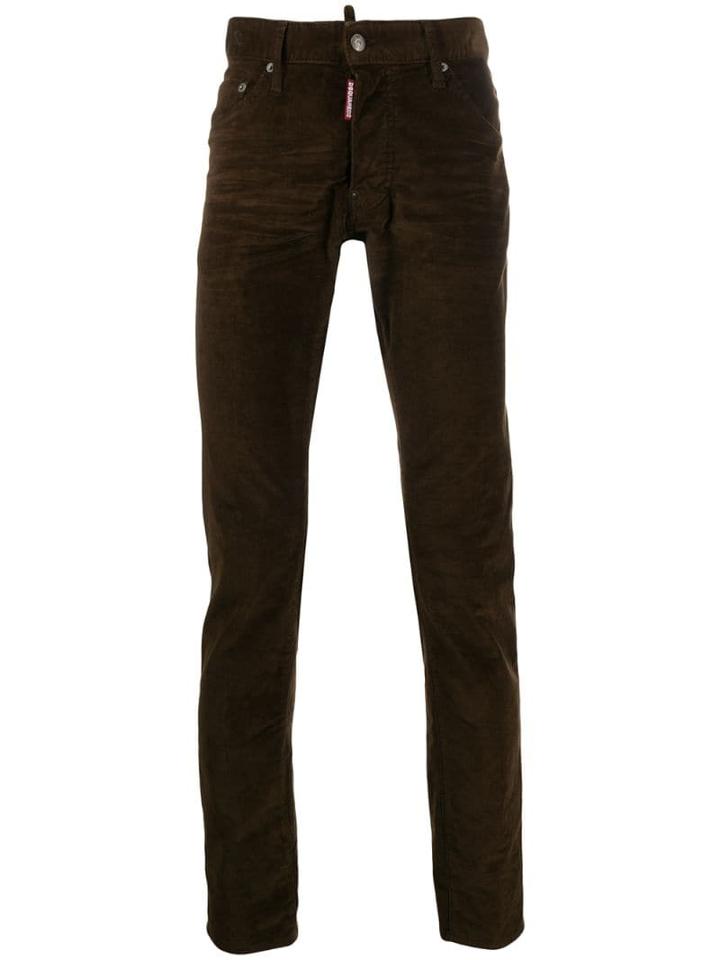 Dsquared2 Slim-fit Corduroy Trousers - Brown