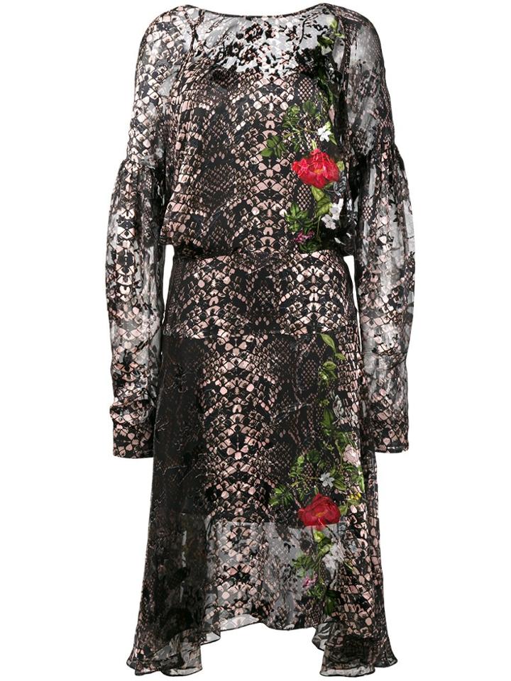 Preen By Thornton Bregazzi Python Print Dress - Black