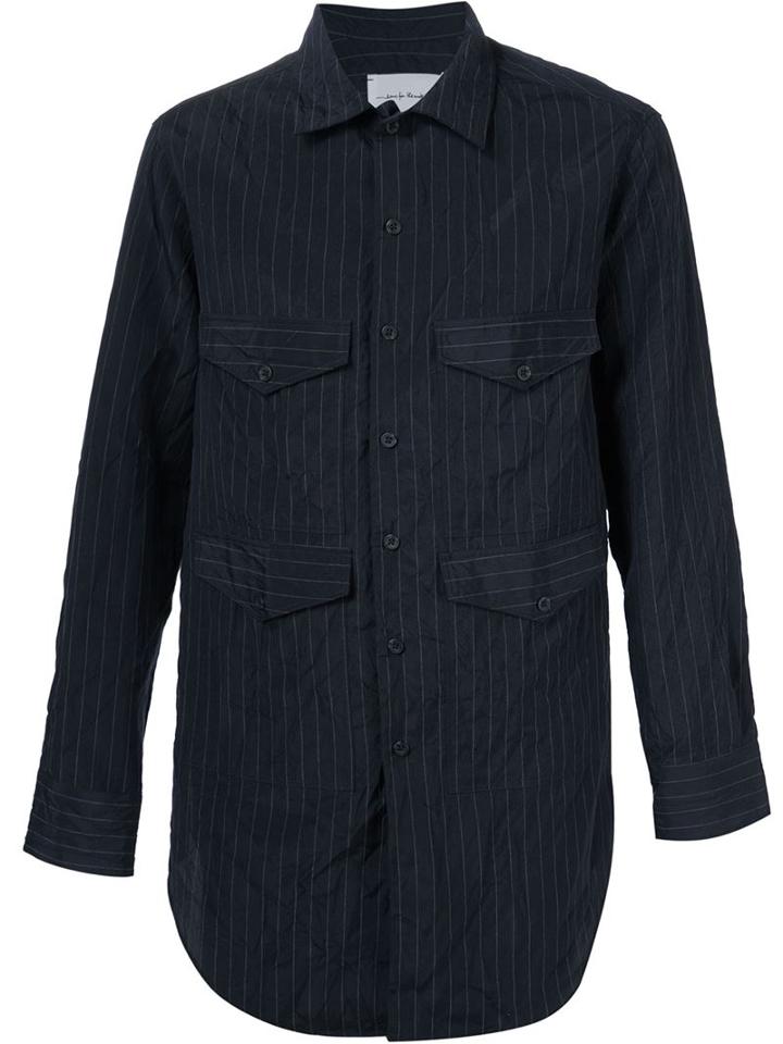 Song For The Mute Pinstriped Creased Shirt